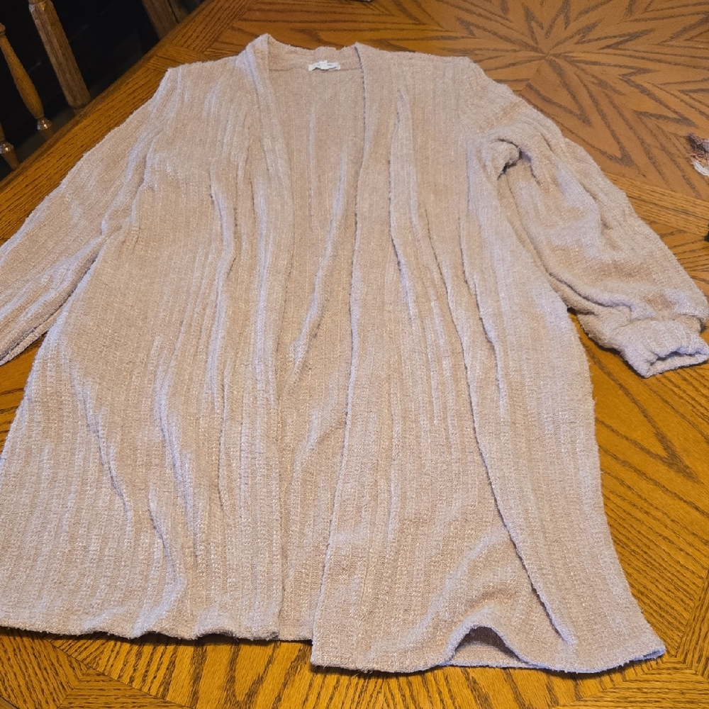 Maurices Light Pink Women's Open Front Long Cardigan